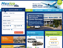 Tablet Screenshot of mexico-airport-transfers.com